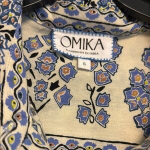 Omika self belting linen mini dress